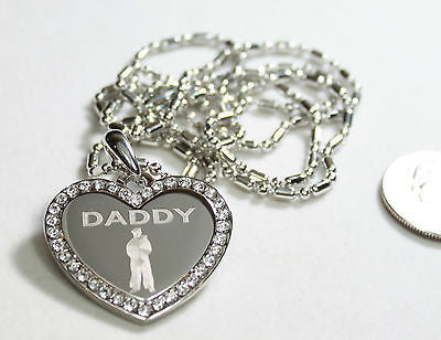 CZ BLING HEART MILITARY SON DAD MOM SISTER DAUGHTER BROTHER NECKLACE MARINER SAILOR MIDSHIPMEN NAVY - Samstagsandmore
