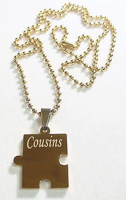 PUZZLE PIECE IPG THICK GOLD PLATED SOLID STAINLESS STEEL BALL CHAIN NECKLACE - Samstagsandmore