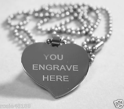 MOTIVATIONAL BLESSING STAINLESS STEEL PENDANT DOG TAG NECKLACE FREE ENGRAVING - Samstagsandmore