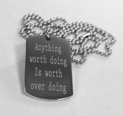 MOTIVATIONAL POSITIVE QUOTES SOLID THICK STAINLESS STEEL SHINE BALL CHAIN - Samstagsandmore