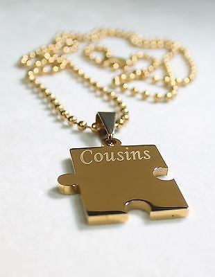 PUZZLE PIECE IPG THICK GOLD PLATED SOLID STAINLESS STEEL BALL CHAIN NECKLACE - Samstagsandmore