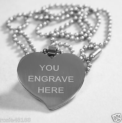 MOTIVATIONAL BLESSING STAINLESS STEEL PENDANT DOG TAG NECKLACE FREE ENGRAVING - Samstagsandmore