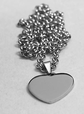 CZ BLING SOLID STAINLESS STEEL HEART DADDY DAD SISTER BROTHER  MOM FREE ENGRAVE - Samstagsandmore