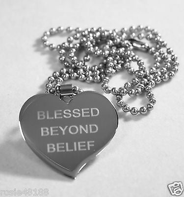 MOTIVATIONAL BLESSING STAINLESS STEEL PENDANT DOG TAG NECKLACE FREE ENGRAVING - Samstagsandmore