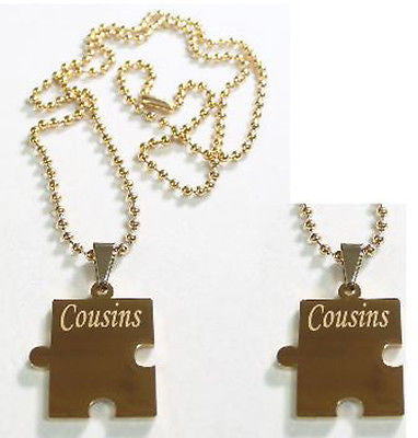 PUZZLE PIECE IPG X2 THICK GOLD PLATED SOLID STAINLESS STEEL BALL CHAIN NECKLACE - Samstagsandmore