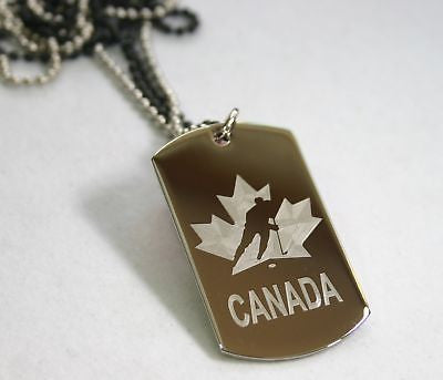 STAINLESS STEEL NHL CANADIEN HOCKEY /CUSTOM TAG NECKLACE PERSONALIZE - Samstagsandmore