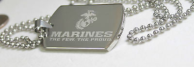 MARINE SOLID THICK STAINLESS STEEL DOG TAG NECKLACE - Samstagsandmore