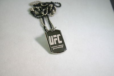 STAINLESS STEEL 3D MARTIAL ARTS ULTIMATE FIGHTING TAG NECKLACE PERSONALIZE - Samstagsandmore