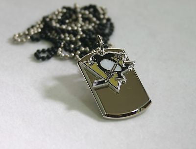 NHL PITTSBURGH PENGUINS HOCKEY NECKLACE DOGTAG PENDANT STAINLESS STEEL - Samstagsandmore