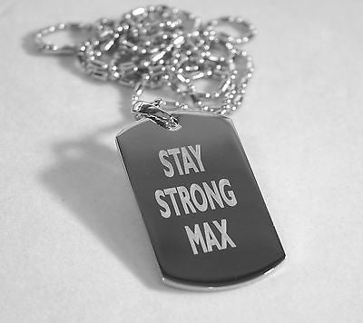PERSONALIZED MARINE MILITARY STAINLESS DOG TAG AND SAUSAGE CHAIN - Samstagsandmore