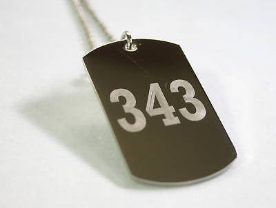 911 9-11 NEVER FORGET STAINLESS STEEL TAG NECKLACE MEMORIAL - Samstagsandmore