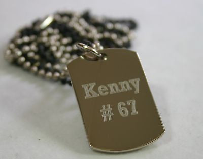 NHL VANCOUVER CANUCKS STAINLESS STEEL  NECKLACE DOGTAG PENDANT ENGRAVE - Samstagsandmore