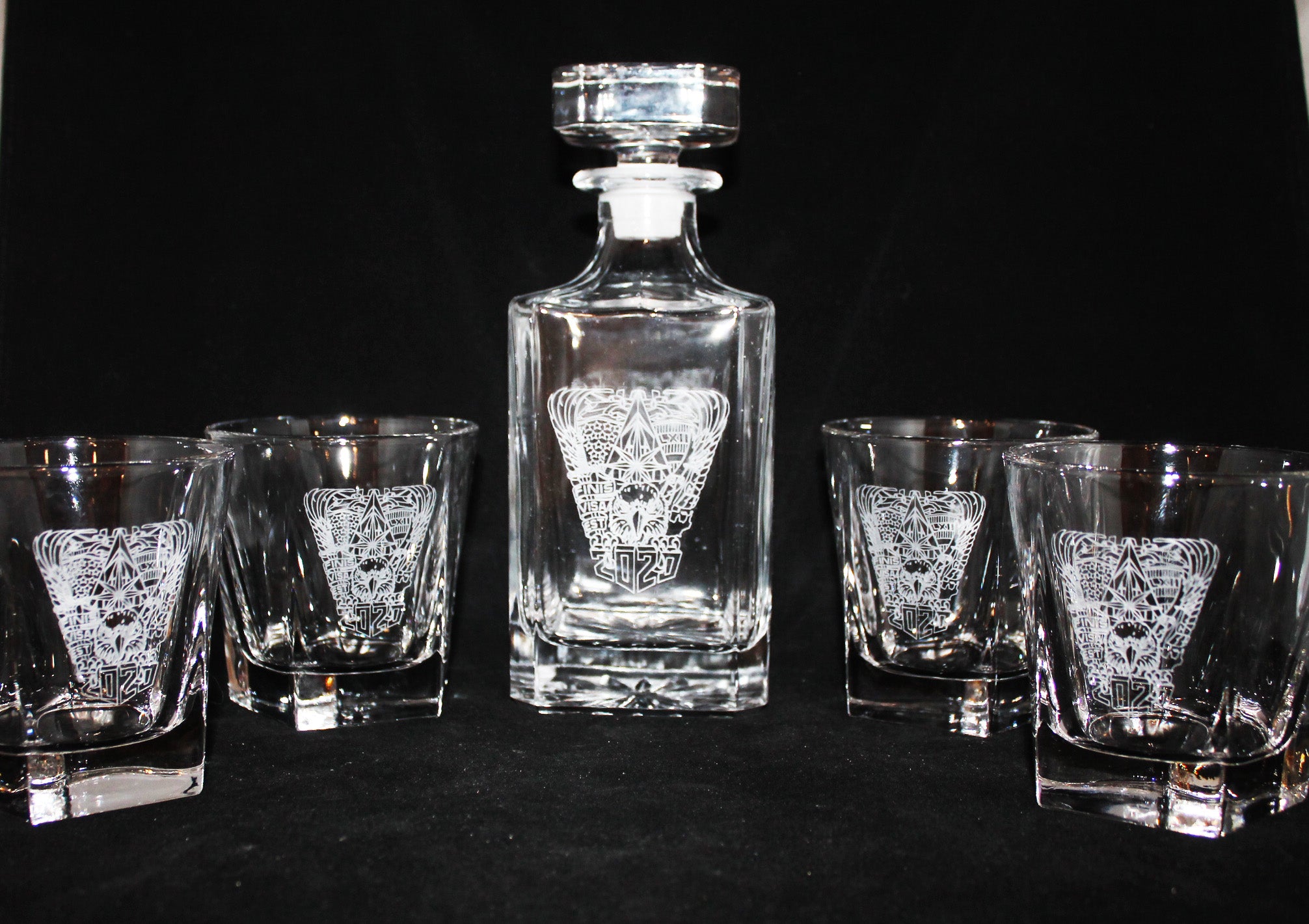 Crystal Whiskey Liquor Decanter Custom Engraved USNA USMMA USAFA graduation commencement - Samstagsandmore