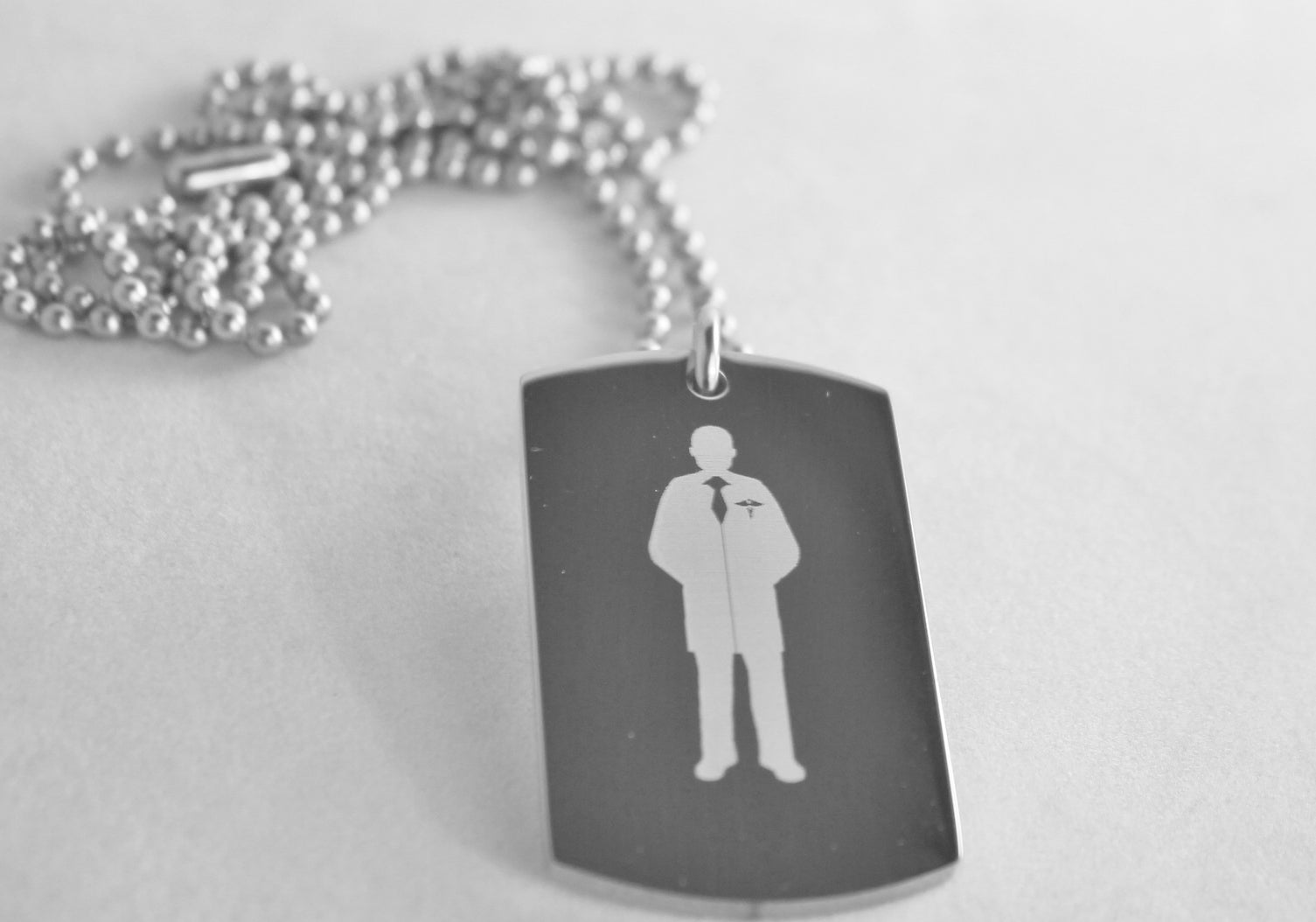 Physician Image and Physician Prayer Dog Tag Necklace Pendant - Samstagsandmore