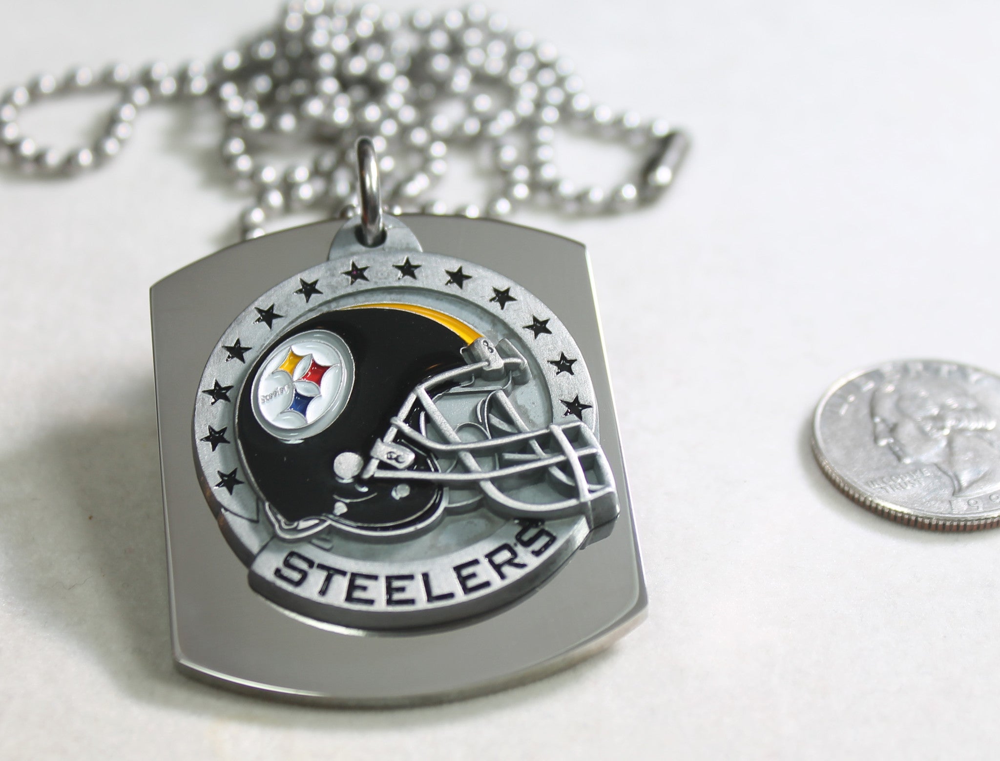 Steelers dog tag discount necklace