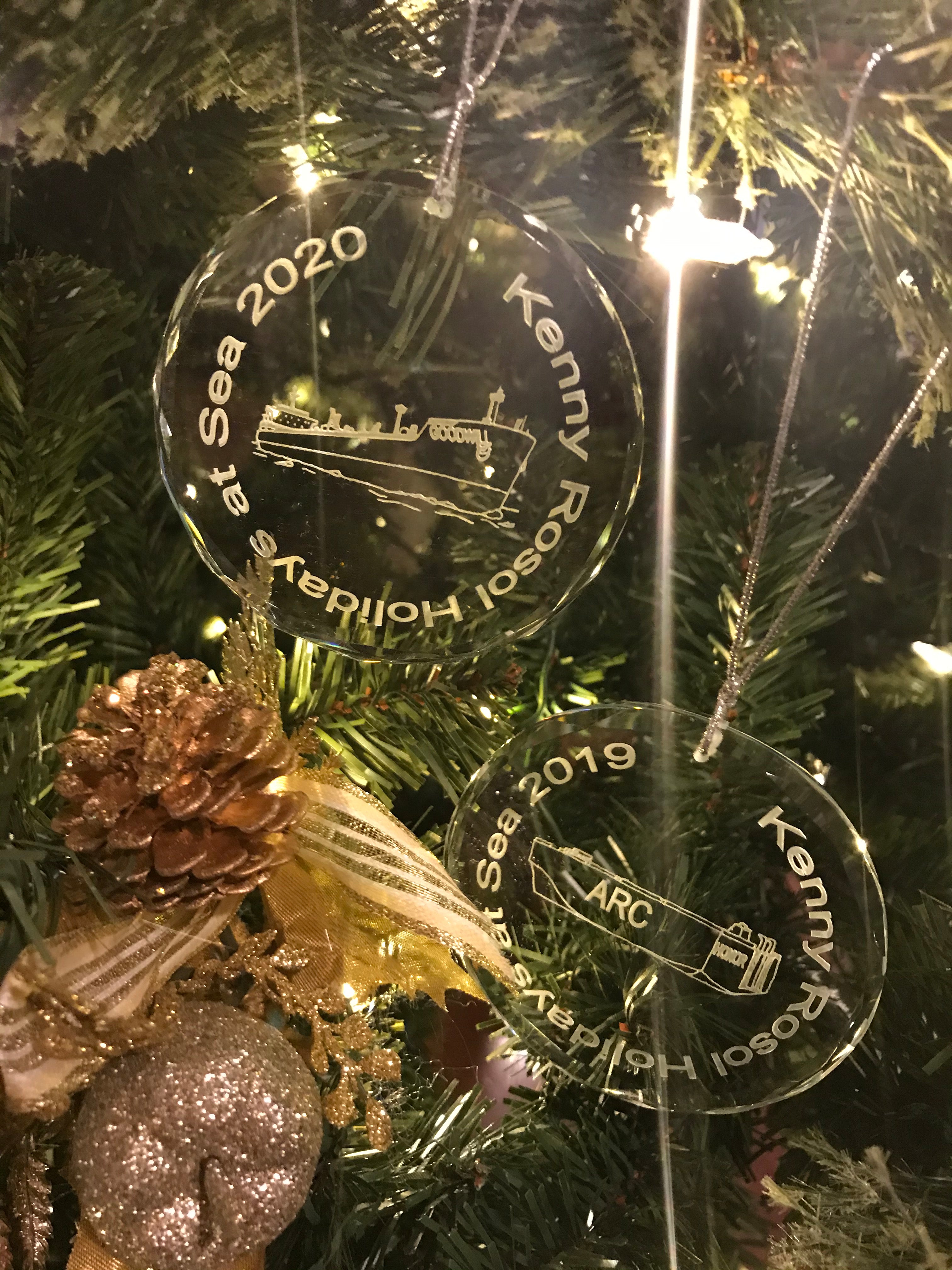 USMMA United States Merchant Marines KP Kings Point Crystal Ornament HOLIDAYS AT SEA - Samstagsandmore