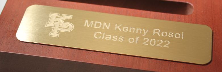 USMMA class of 2022 Custom K9 Faceted Edge Sand Carved Crystal Coasters in Wood Base with Brass Plate - FOUR designs