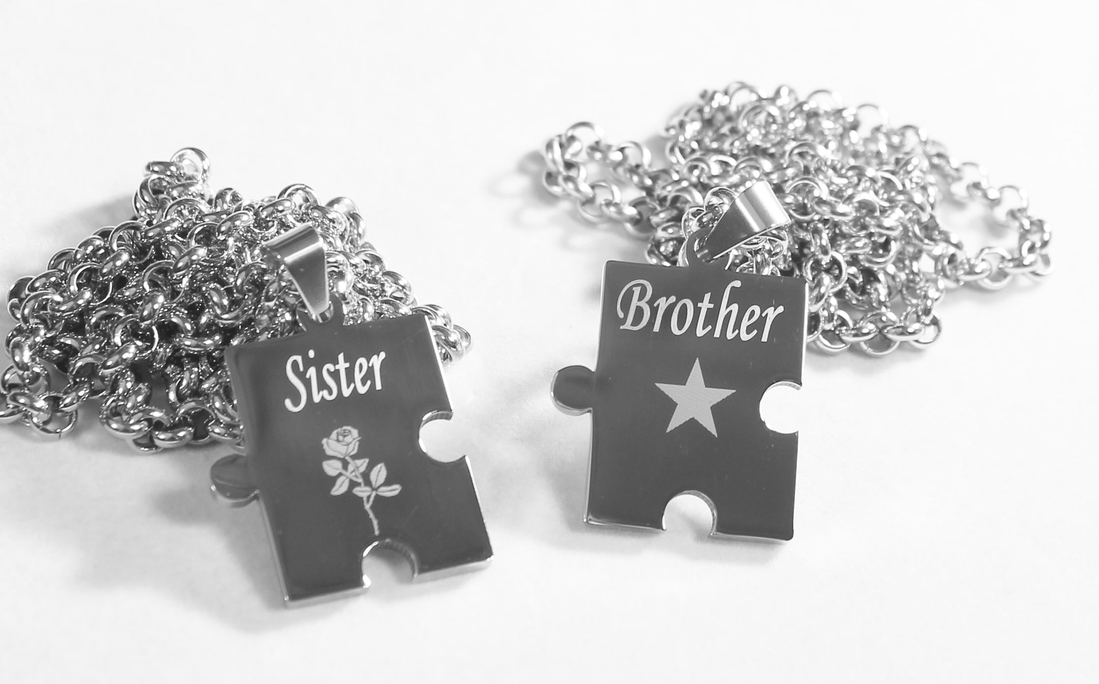 Brother and sister matching necklaces discount