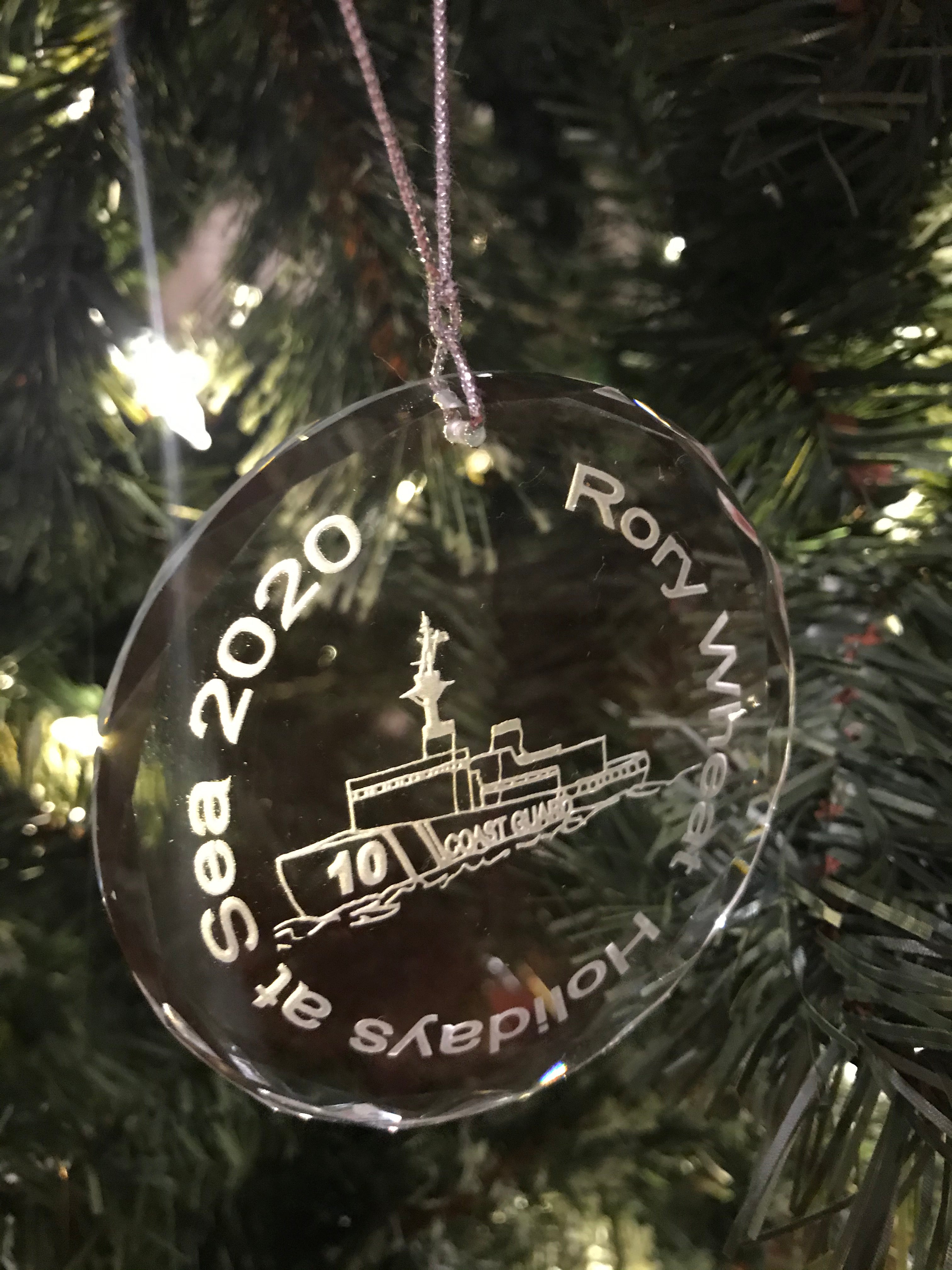 USMMA United States Merchant Marines KP Kings Point Crystal Ornament HOLIDAYS AT SEA - Samstagsandmore