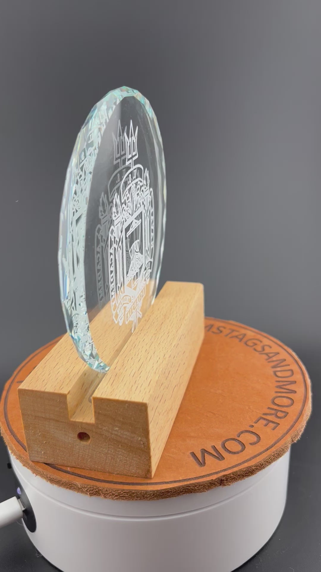 USMMA USMA USAFA USCGA USNA Federal Service Academy sand carved crystal lighted LED base memory celebration