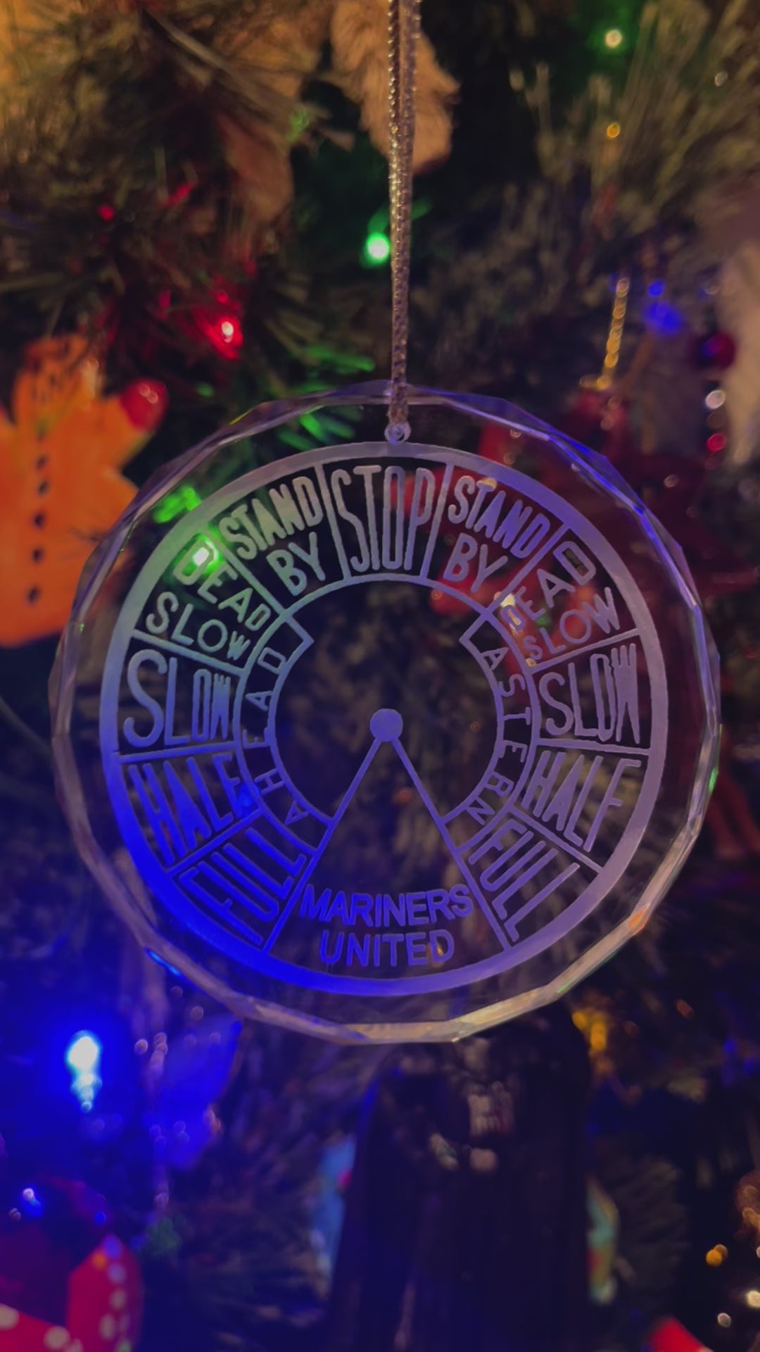 Crystal Ornament EOT Engine Order Telegraph Mariners United Merchant Marine Nautical