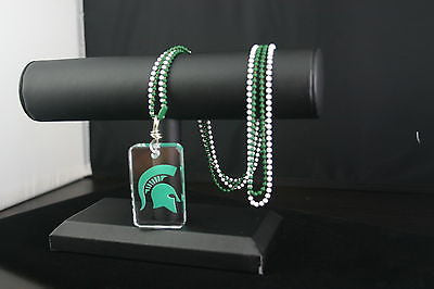 CRYSTAL DOG TAG MICHIGAN STATE SPARTANS OR YOUR LOGO PERSONALIZE - Samstagsandmore