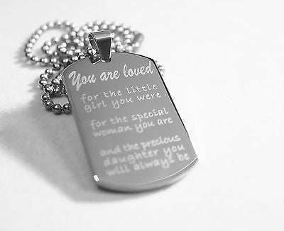 DAUGHTER/SON, DADDYS GIRL MOMMYS GIRL SPECIAL NECKLACE DOG TAG STAINLESS STEEL - Samstagsandmore