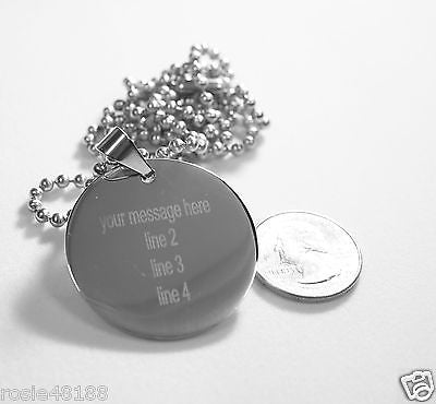LOVE FAMILY VALENTINE 3D CIRCLE SOLID THICK STAINLESS STEEL CUSTOM ENGRAVE FREE - Samstagsandmore