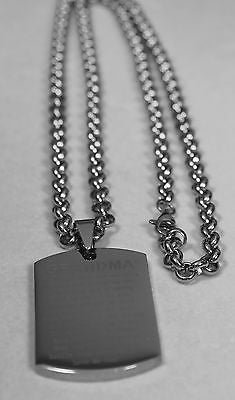 GRANDMA MESSAGE SPECIAL NECKLACE POEM DOG TAG STAINLESS STEEL - Samstagsandmore