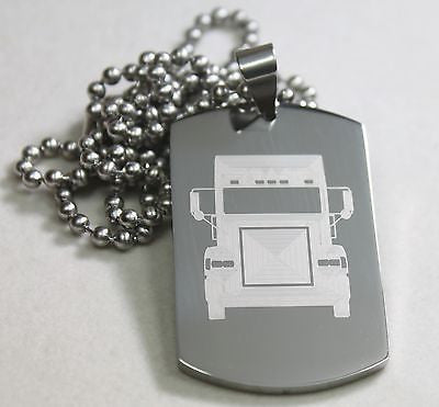 TRUCK DRIVER PRAYER SOLID THICK STAINLESS STEEL NECKLACE PENDANT DOG TAG - Samstagsandmore