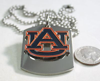 Auburn University logo X large dog tag stainless steel necklace logo - Samstagsandmore