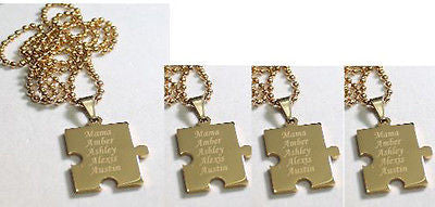 PUZZLE PIECE IPG X4 THICK GOLD PLATED SOLID STAINLESS STEEL BALL CHAIN NECKLACE - Samstagsandmore