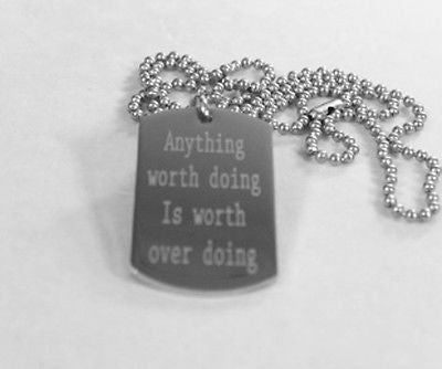 MOTIVATIONAL POSITIVE QUOTES SOLID THICK STAINLESS STEEL SHINE BALL CHAIN - Samstagsandmore