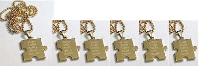 PUZZLE PIECE IPG X6 THICK GOLD PLATED SOLID STAINLESS STEEL BALL CHAIN NECKLACE - Samstagsandmore
