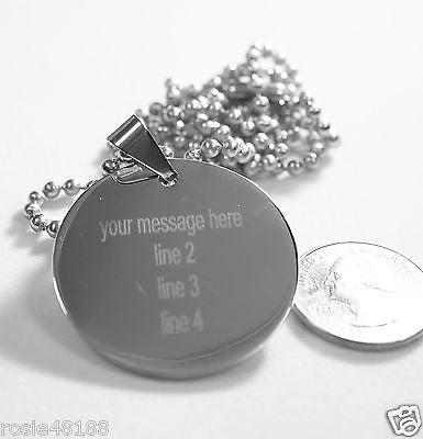 LOVE FAMILY VALENTINE 3D CIRCLE SOLID THICK STAINLESS STEEL CUSTOM ENGRAVE FREE - Samstagsandmore