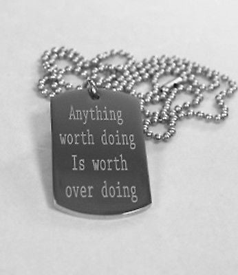 MOTIVATIONAL POSITIVE QUOTES SOLID THICK STAINLESS STEEL SHINE BALL CHAIN - Samstagsandmore