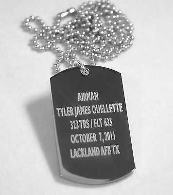 PERSONALIZED AIR FORCE MILITARY STAINLESS STEEL DOG TAG NECKLACE - Samstagsandmore