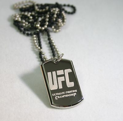 STAINLESS STEEL 3D MARTIAL ARTS ULTIMATE FIGHTING TAG NECKLACE PERSONALIZE - Samstagsandmore