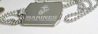 MARINE SOLID THICK STAINLESS STEEL DOG TAG NECKLACE - Samstagsandmore