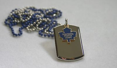 NHL TORONTO MAPLE LEAFS HOCKEY NECKLACE TAG ENGRAVED STAINLESS STEEL TAG - Samstagsandmore