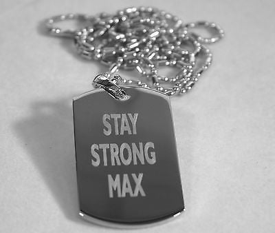 PERSONALIZED MARINE MILITARY STAINLESS DOG TAG AND SAUSAGE CHAIN - Samstagsandmore