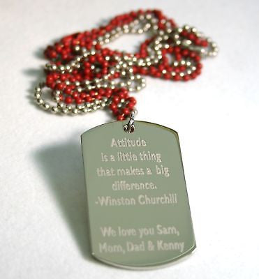 UNIVERSITY OF ALABAMA CUSTOM TAG NECKLACE PENDANT STAINLESS STEEL - Samstagsandmore