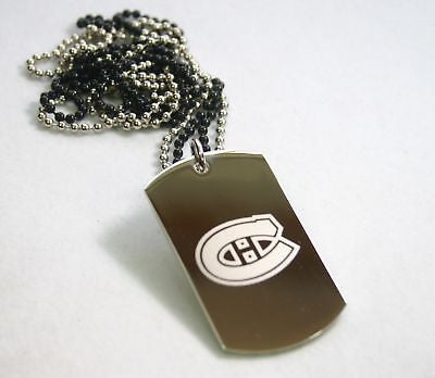 STAINLESS STEEL NHL CANADIEN HOCKEY /CUSTOM TAG NECKLACE PERSONALIZE - Samstagsandmore