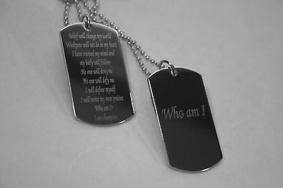 MOTIVATIONAL DOG TAGS MILITARY STYLE CUSTOM NECKLACE SOLID STAINLESS STEEL - Samstagsandmore