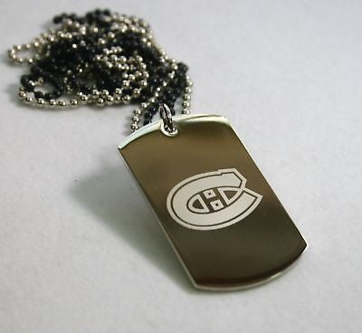 STAINLESS STEEL NHL CANADIEN HOCKEY /CUSTOM TAG NECKLACE PERSONALIZE - Samstagsandmore
