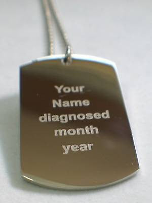 STAINLESS STEEL CURE CROHN'S DOG TAG NECKLACE PENDANT AWARENESS MEDICAL - Samstagsandmore
