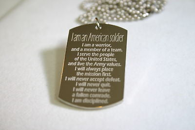 I AM ARMY STRONG HONOR DOG TAG NECKLACE STAINLESS STEEL - Samstagsandmore