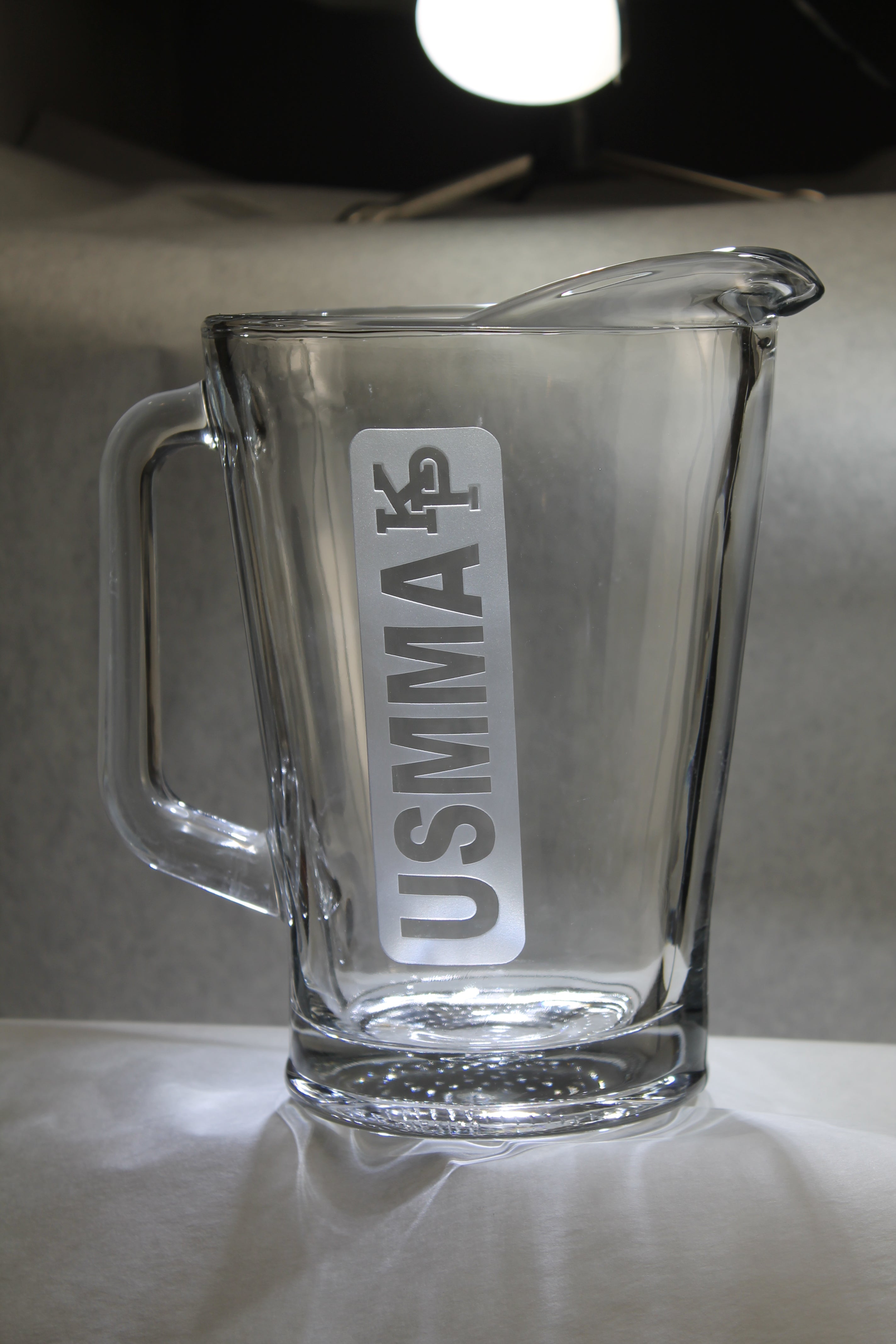 Heavyweight pitcher custom sand-carved 60 oz USNA USAFA USMMA USCGA USMA graduation commencement - Samstagsandmore