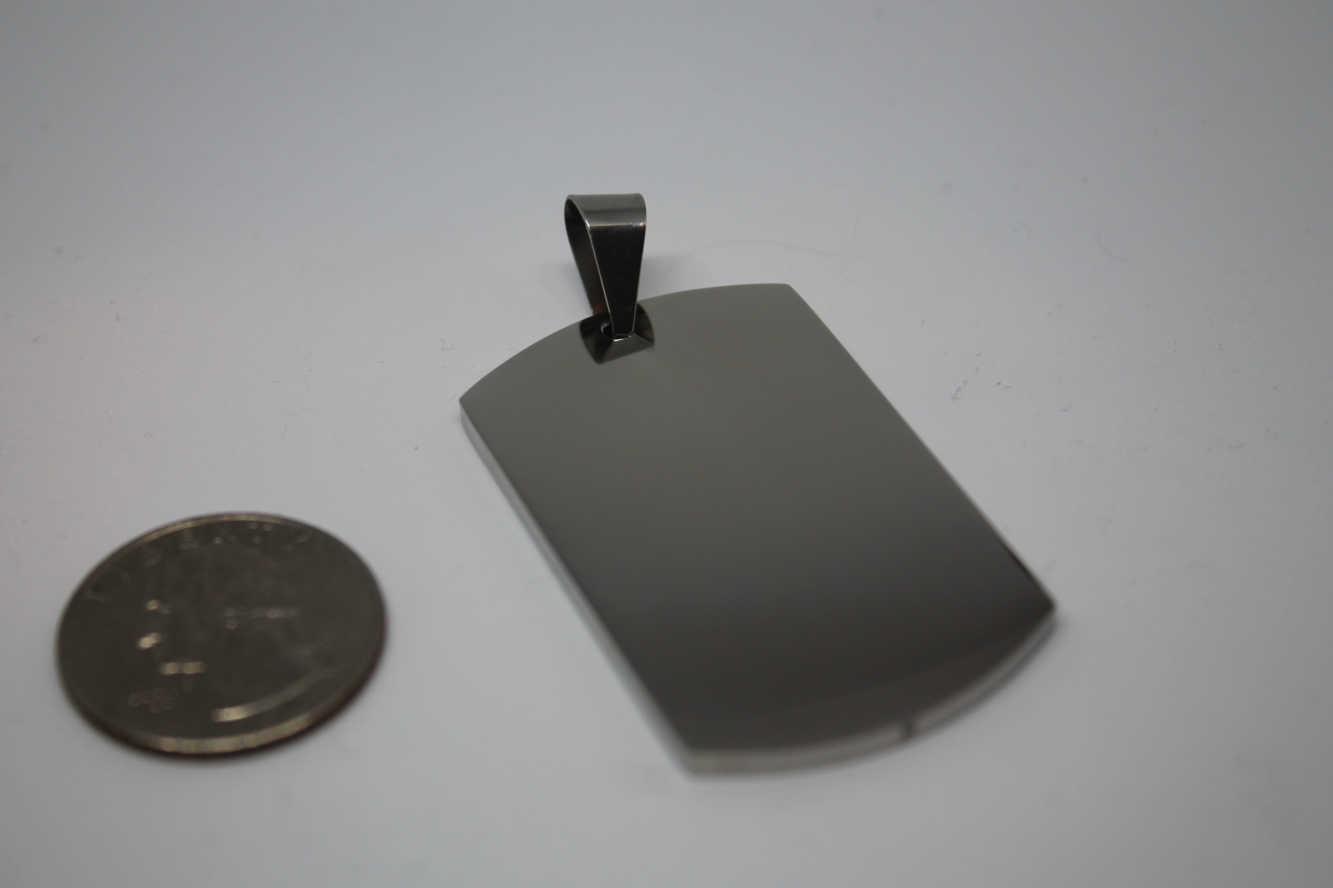 CUSTOM ENGRAVE SOLID STAINLESS STEEL THICK DOG TAG NO CHAIN - Samstagsandmore