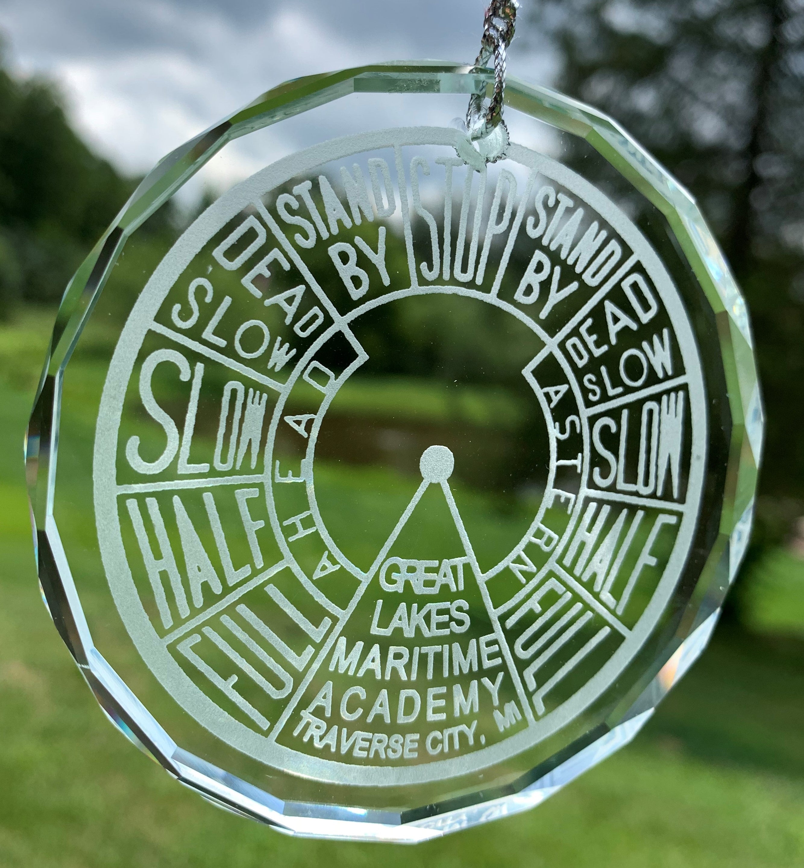 Crystal Ornament EOT Engine Order Telegraph Great Lakes Maritime Academy Merchant Marine Nautical
